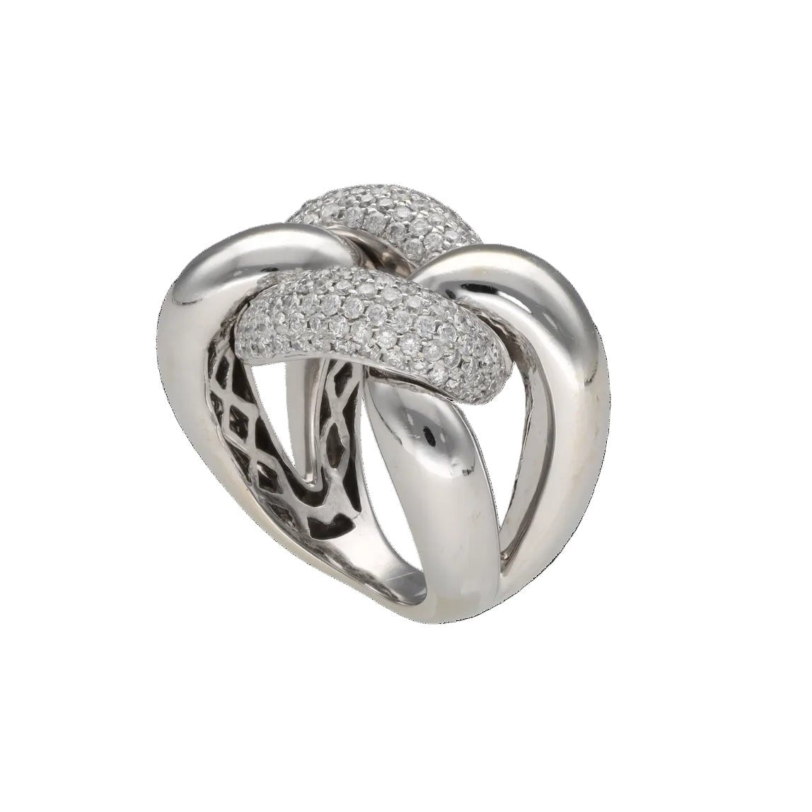 Bague en or blanc et diamants - Castafiore