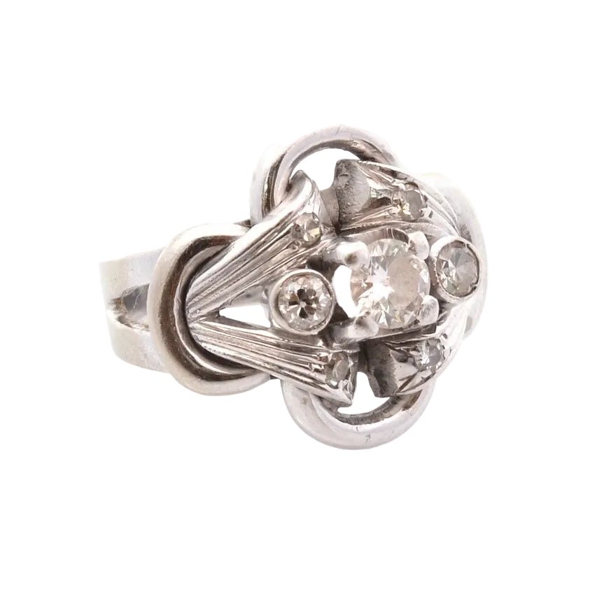 Bague en or blanc et diamants - Castafiore