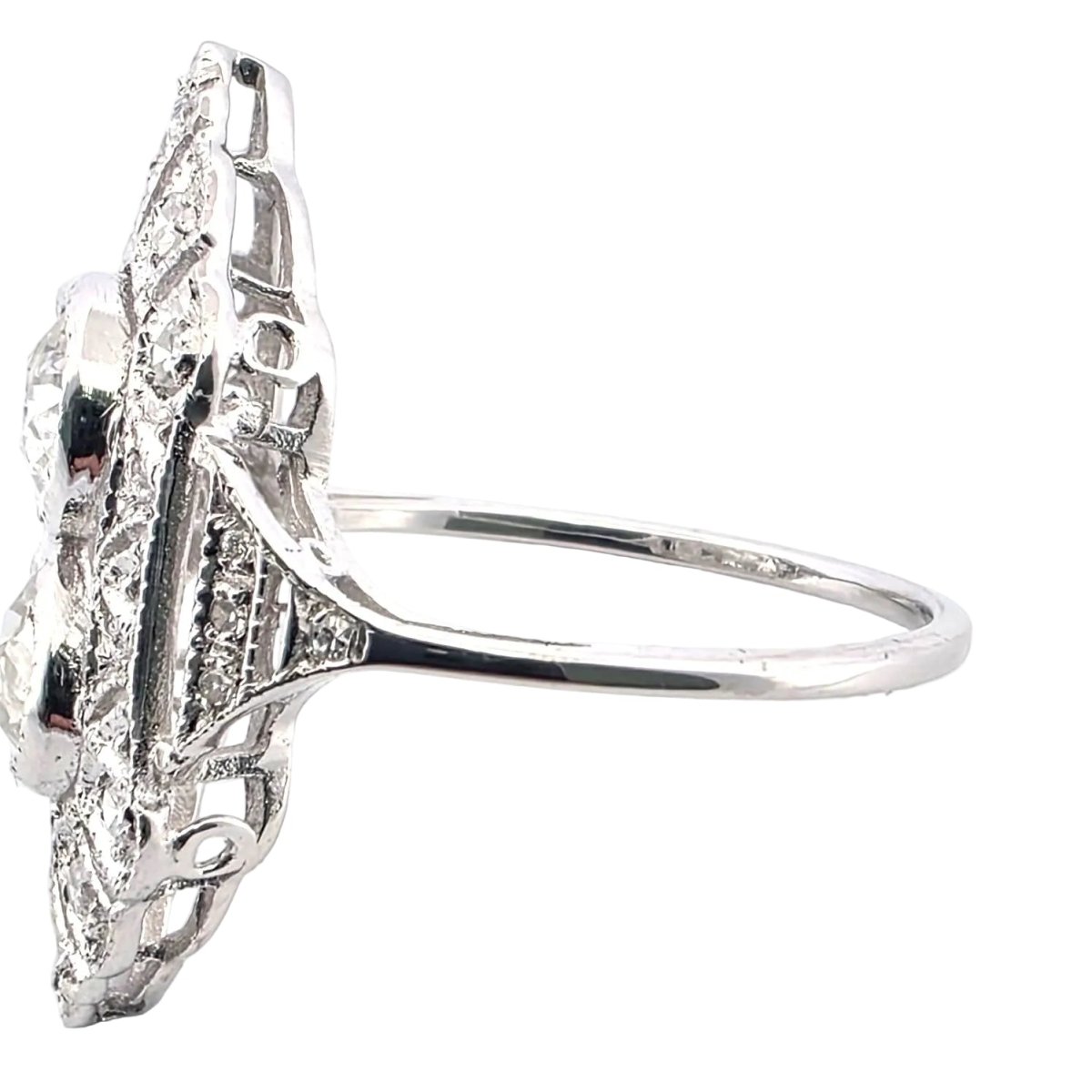 Bague en or blanc et diamants - Castafiore