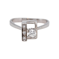 Bague en or blanc et diamants - Castafiore