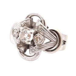 Bague en or blanc et diamants - Castafiore