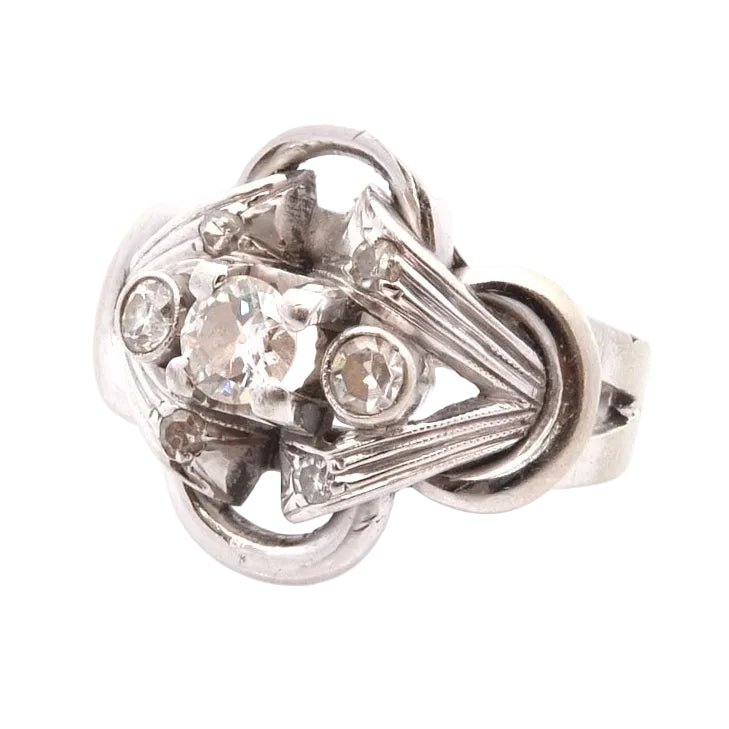 Bague en or blanc et diamants - Castafiore