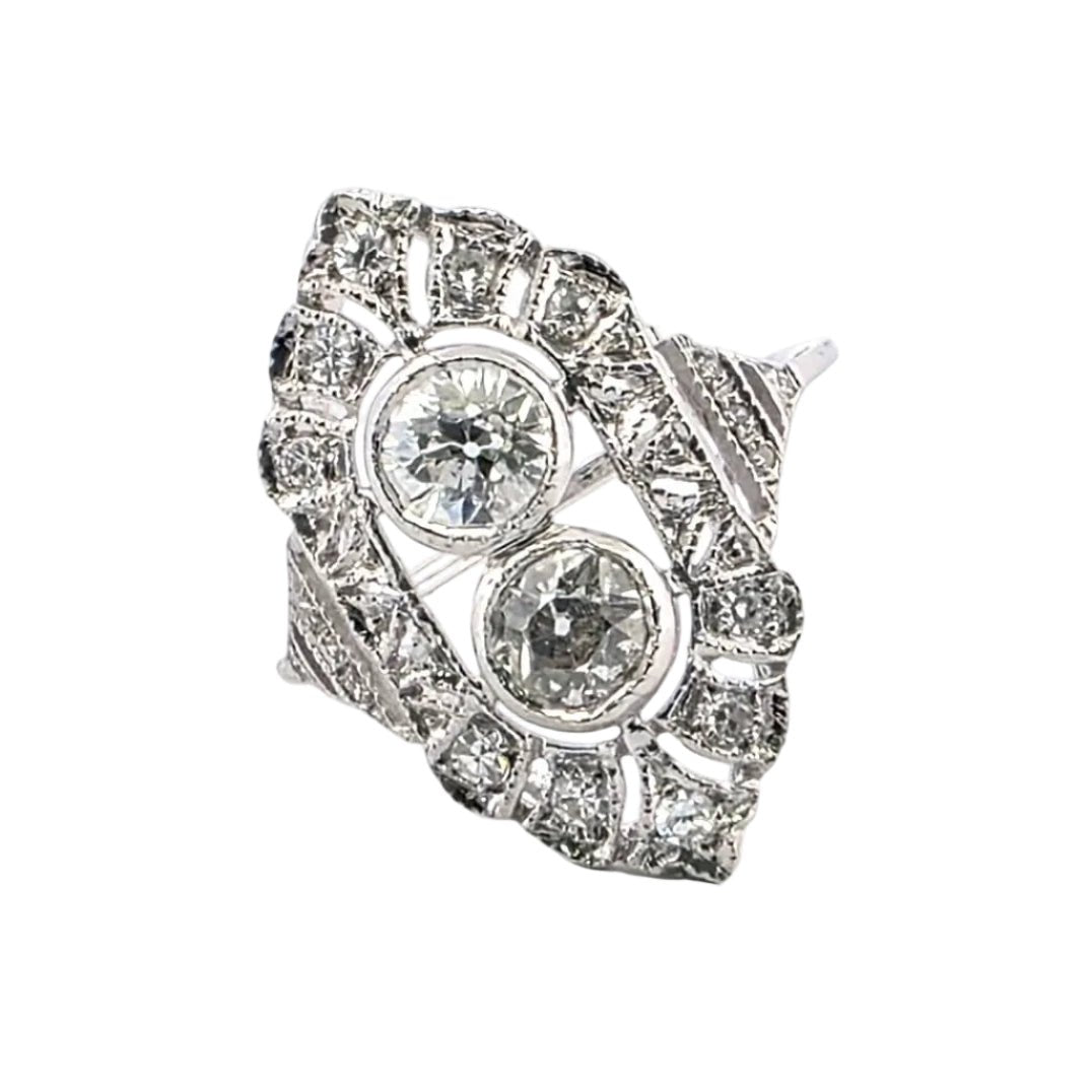 Bague en or blanc et diamants - Castafiore