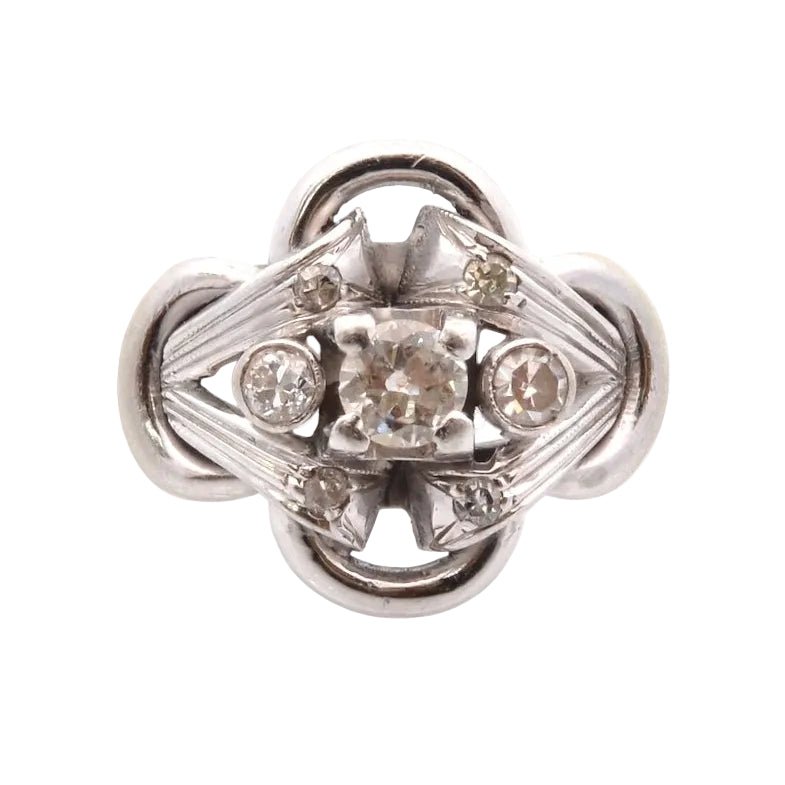 Bague en or blanc et diamants - Castafiore