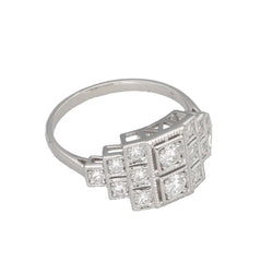 Bague en or blanc et diamants - Castafiore