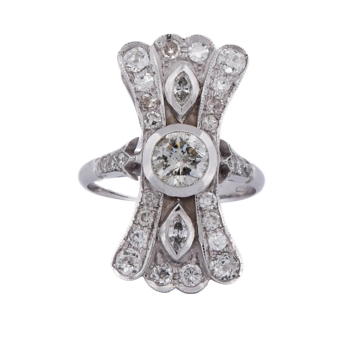 Bague en or blanc et diamants - Castafiore