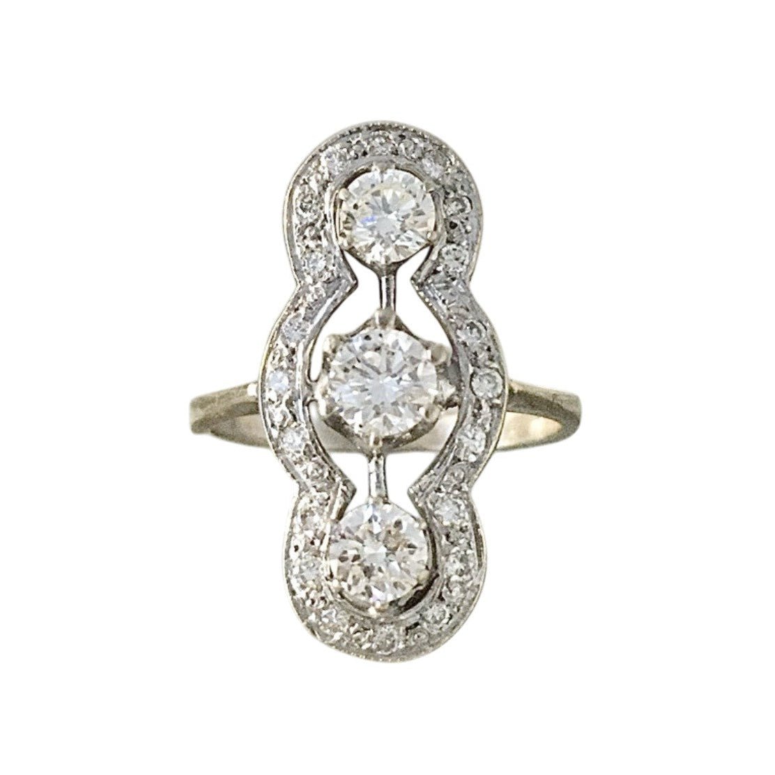 Bague en or blanc et diamants - Castafiore