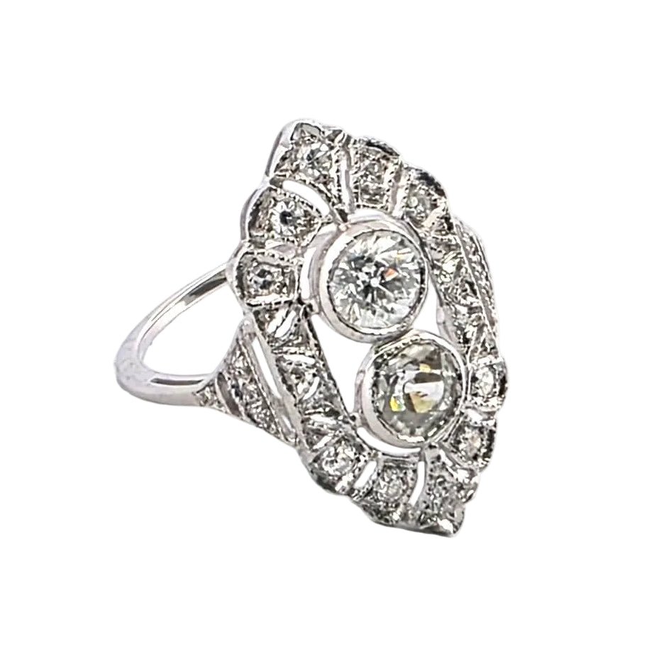 Bague en or blanc et diamants - Castafiore