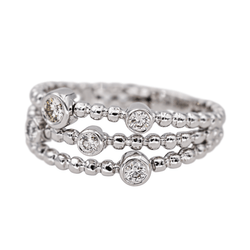 Bague en or blanc et diamants - Castafiore