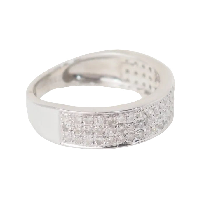 Bague en or blanc et diamants - Castafiore