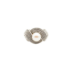 Bague en or blanc et perle - Castafiore