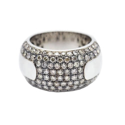 Bague en or blanc et rose avec diamants d'occasion - Castafiore