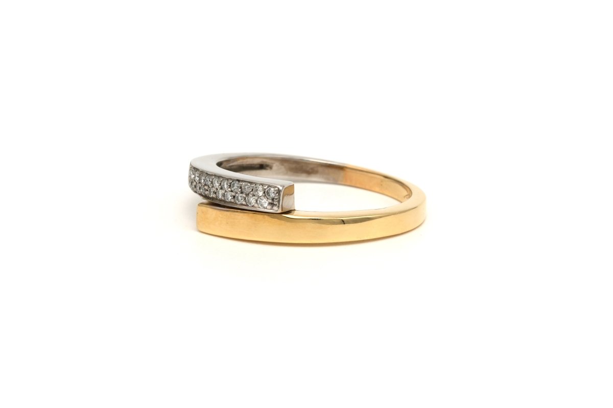 Bague en or blanc, or jaune et diamants - Castafiore