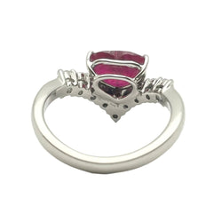 Bague en or blanc, rubis et diamants - Castafiore
