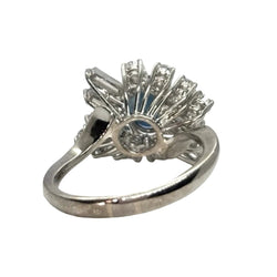 Bague en or blanc, saphir, et diamants - Castafiore