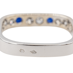 Bague en or blanc, saphir et diamants - Castafiore