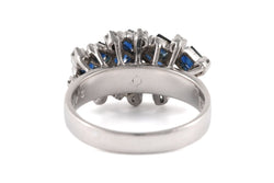 Bague en or blanc, saphirs et diamants - Castafiore
