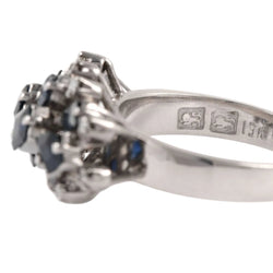 Bague en or blanc, saphirs et diamants - Castafiore