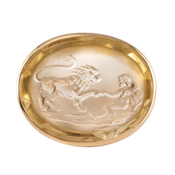 Bague en or camée sur quartz - Castafiore