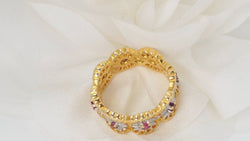 Bague en or deux tons et rubis - Castafiore