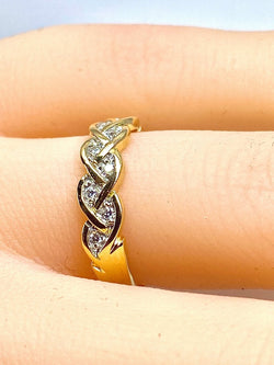 Bague en or jaune 18 carats et diamants - Castafiore
