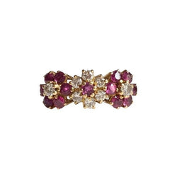 Bague en or jaune 18k composée de 3 fleurs - Castafiore