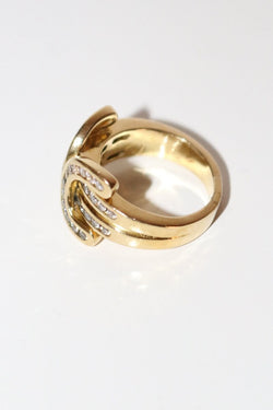 Bague En Or Jaune Double C - Castafiore