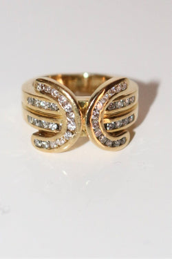 Bague En Or Jaune Double C - Castafiore