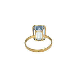Bague en or jaune et aigue marine - Castafiore