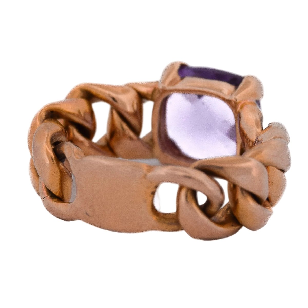 Bague en or jaune et améthyste - Castafiore