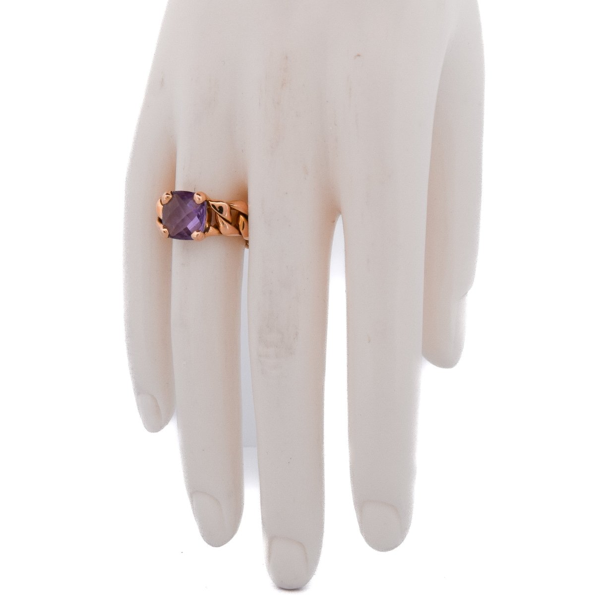 Bague en or jaune et améthyste - Castafiore