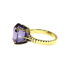 Bague en or jaune et améthyste - Castafiore