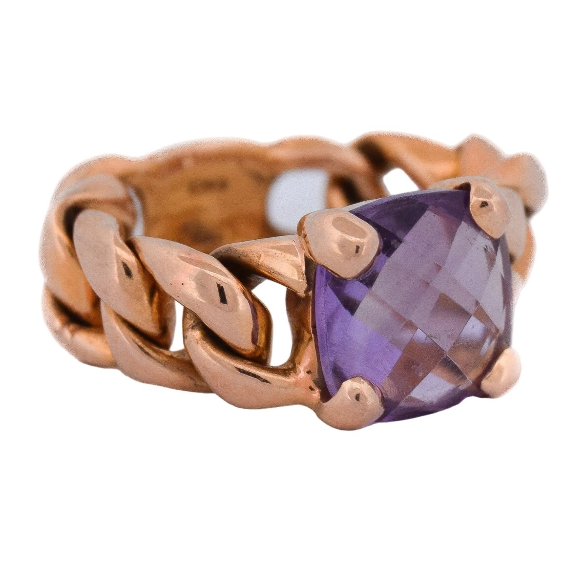 Bague en or jaune et améthyste - Castafiore