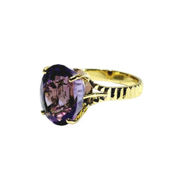 Bague en or jaune et améthyste - Castafiore