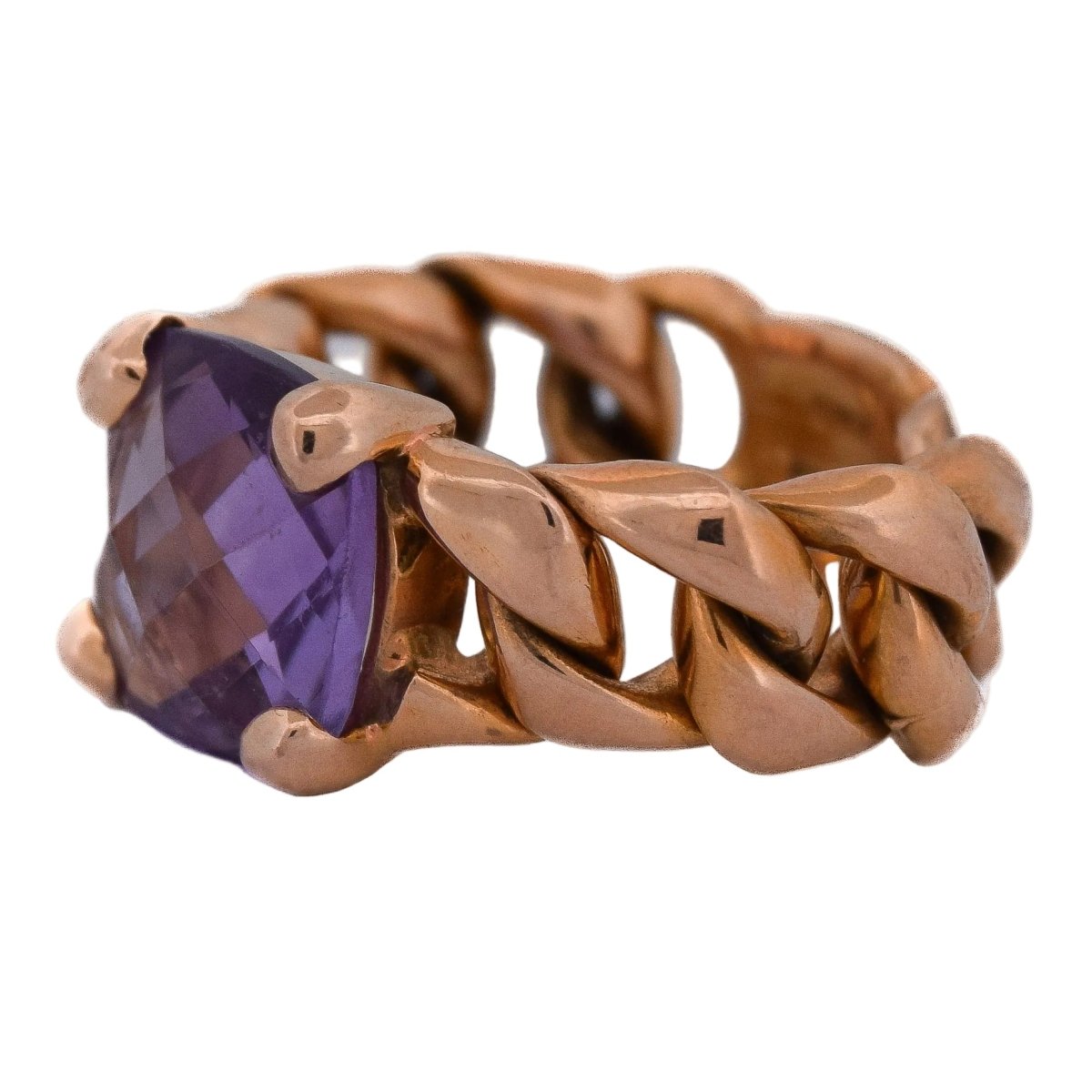 Bague en or jaune et améthyste - Castafiore