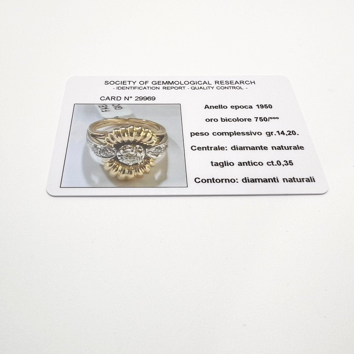 Bague en or jaune et blanc avec diamants - Castafiore