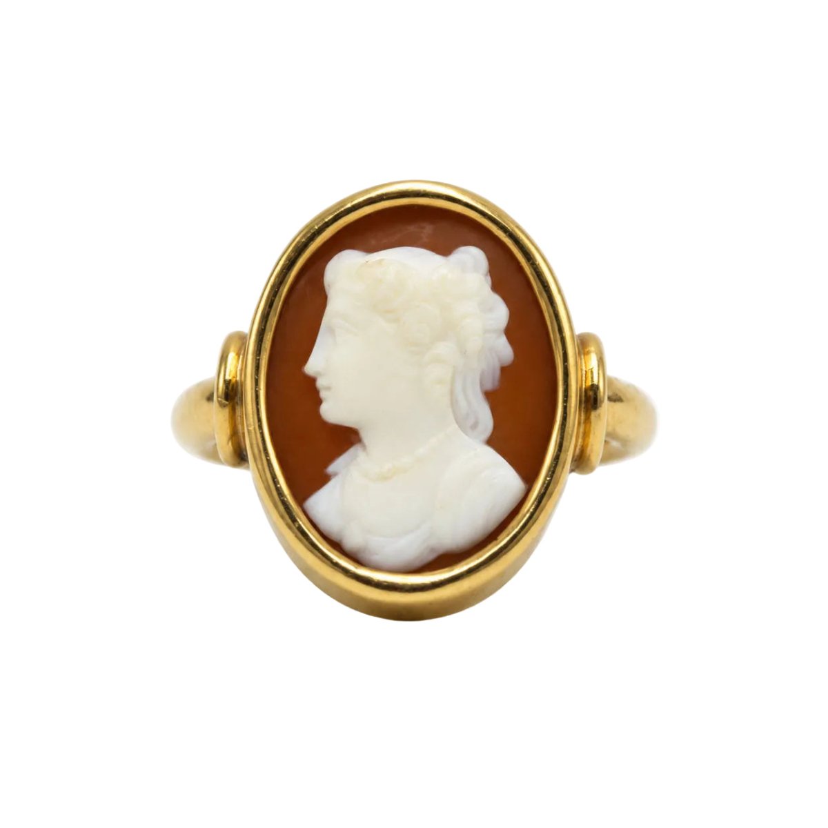 Bague en or jaune et camée - Castafiore