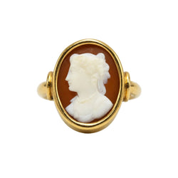 Bague en or jaune et camée - Castafiore