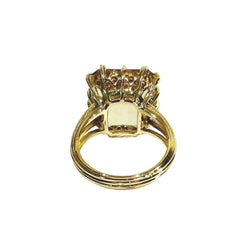 Bague en or jaune et citrine - Castafiore
