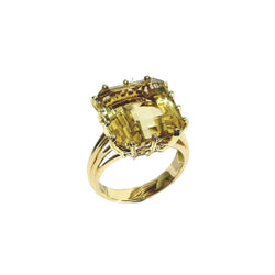 Bague en or jaune et citrine - Castafiore