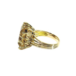 Bague en or jaune et citrine - Castafiore