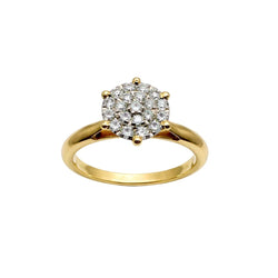 Bague en or jaune et diamant - Castafiore