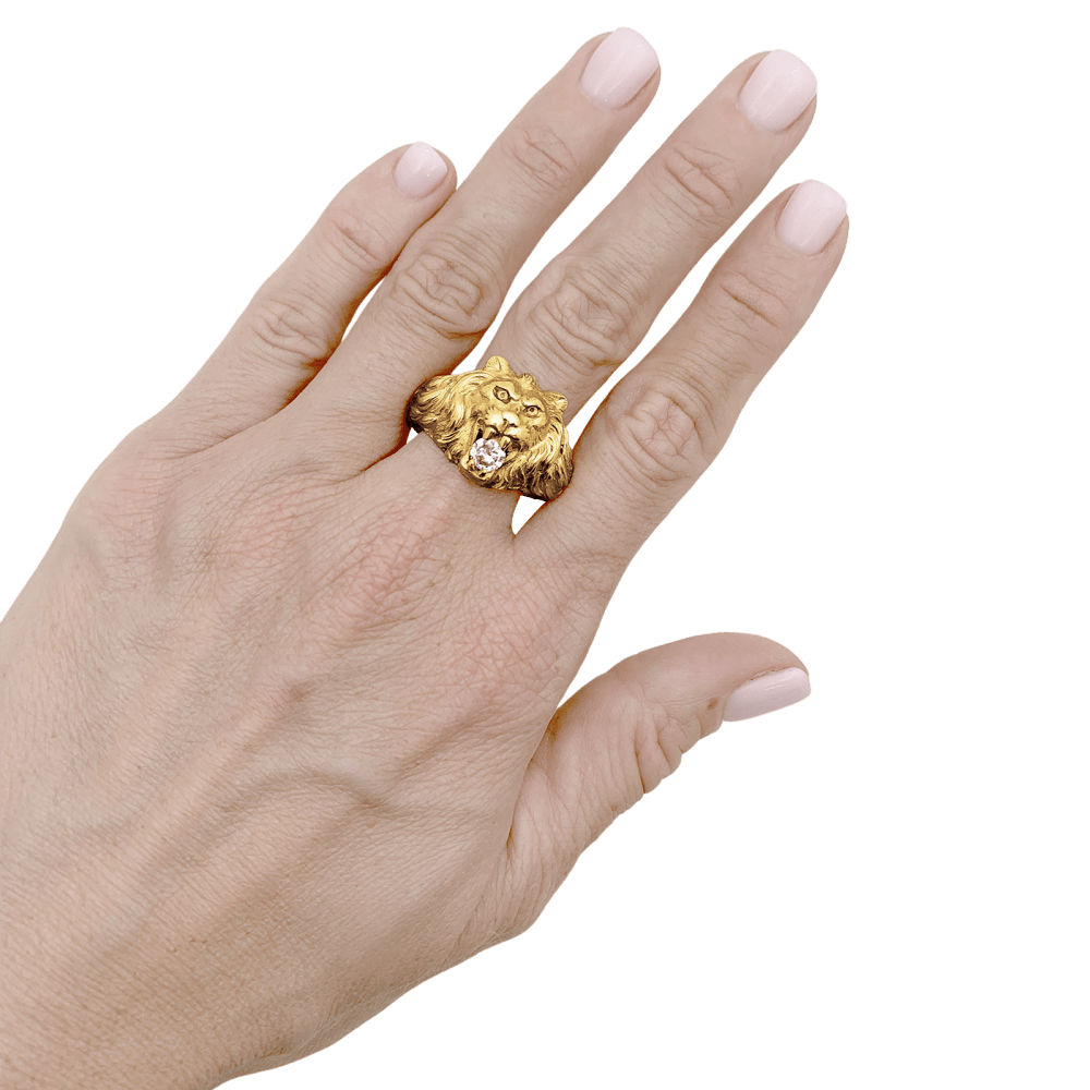 Bague en or jaune et diamant - Castafiore