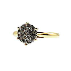 Bague en or jaune et diamant - Castafiore