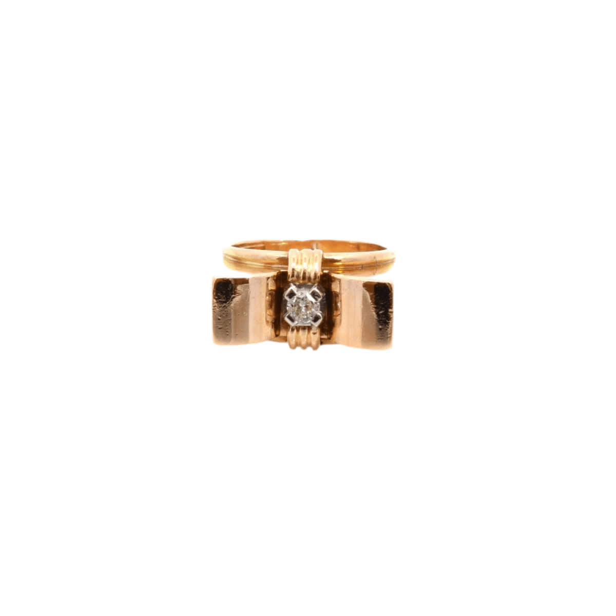 Bague en or jaune et diamant - Castafiore