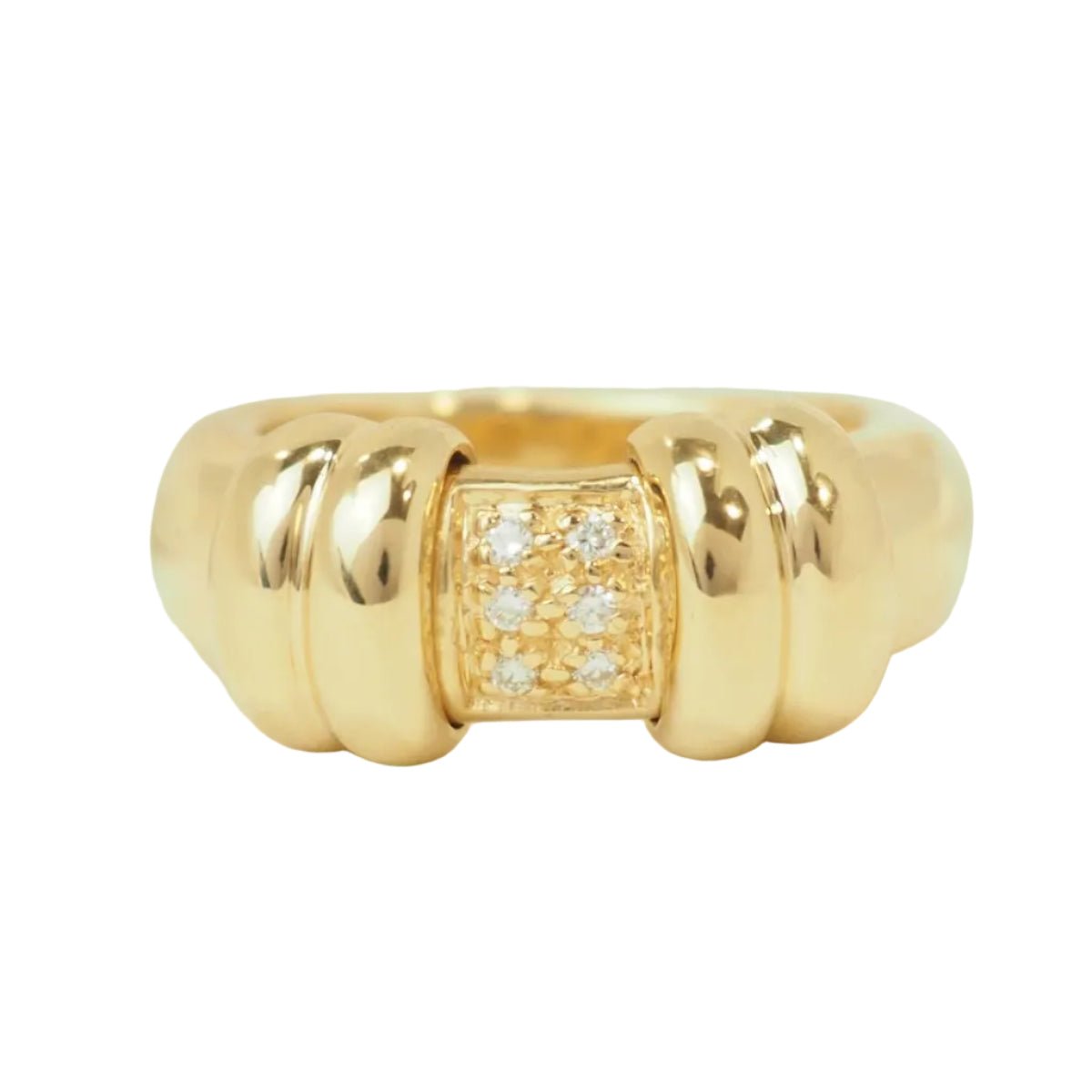 Bague en or jaune et diamant - Castafiore