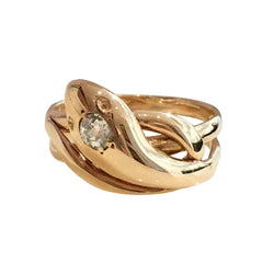 Bague en or jaune et diamant - Castafiore