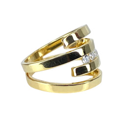 Bague en or jaune et diamants - Castafiore