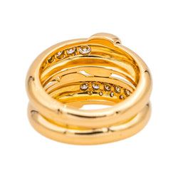 Bague en or jaune et diamants - Castafiore