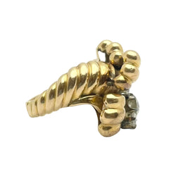 Bague en or jaune et diamants - Castafiore